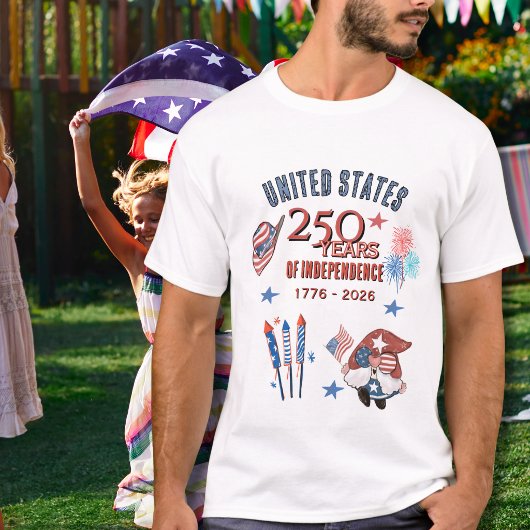 アメリカ建国250周年記念グノームクラシックライトTシャツ Tシャツ