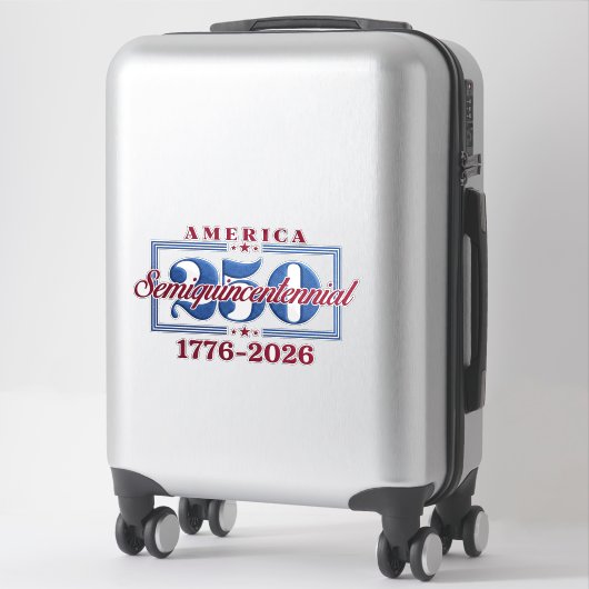 アメリカ建国250周年記念グラフィック – 1776-2026 シール (スーツケース)
