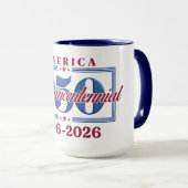 アメリカ建国250周年記念グラフィック – 1776-2026 マグカップ (正面右)