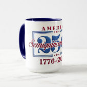 アメリカ建国250周年記念グラフィック – 1776-2026 マグカップ (正面左)