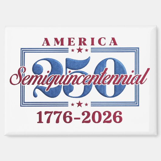 アメリカ建国250周年記念グラフィック – 1776-2026 マグネット (正面)