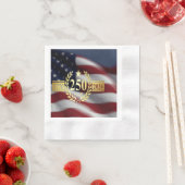 アメリカ建国250周年記念コイン風ナプキン 1776-2026 縁ありカクテルナプキン (インサイチュ)