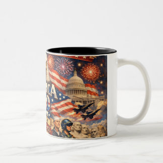 アメリカ建国250周年記念コーヒーマグ ツートーンマグカップ