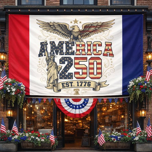 アメリカ建国250周年記念デザイン 横断幕