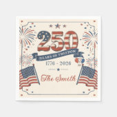 アメリカ建国250周年記念ナプキン スタンダードカクテルナプキン (正面)
