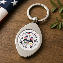 アメリカ建国250周年記念パトリオティックイーグルエンブレム キーホルダー