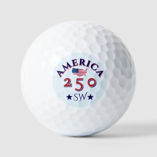 アメリカ建国250周年記念パトリオティックゴルフボールカスタムモノグラム ゴルフボール (正面)