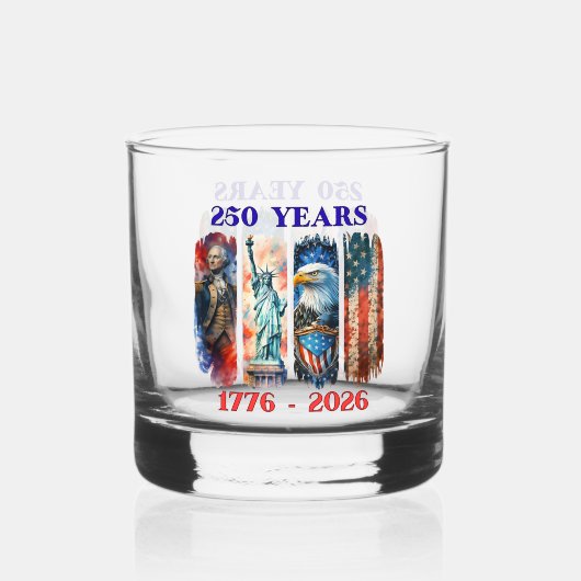 アメリカ建国250周年記念パトリオティック ウイスキーグラス (正面)