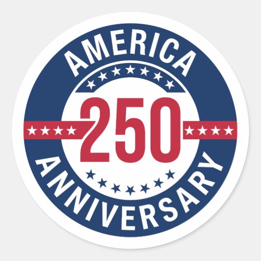 アメリカ建国250周年記念パトリオティック ラウンドシール (正面)