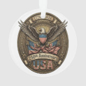 アメリカ建国250周年記念パトリックイーグル オーナメント (裏面)