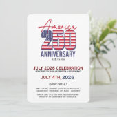 アメリカ建国250周年記念パーティーの招待状 招待状 (スタンド正面)