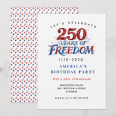 アメリカ建国250周年記念パーティー 招待状 (正面/裏面)