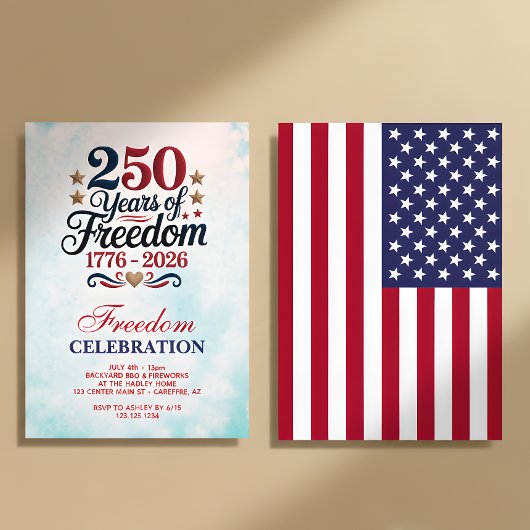 アメリカ建国250周年記念パーティー 招待状