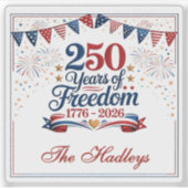 アメリカ建国250周年記念ビニール シール (正面)