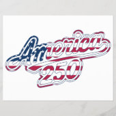 アメリカ建国250周年記念フラグスクリプトデザイン チラシ (裏面)