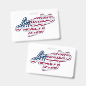 アメリカ建国250周年記念フラグスクリプトデザイン バッジ (正面&裏面)