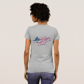 アメリカ建国250周年記念フラグスクリプトデザイン Tシャツ (裏面フル)