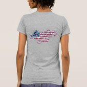 アメリカ建国250周年記念フラグスクリプトデザイン Tシャツ (裏面)