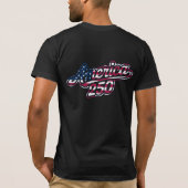 アメリカ建国250周年記念フラグスクリプトデザイン Tシャツ (裏面)