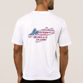 アメリカ建国250周年記念フラグスクリプトデザイン Tシャツ (裏面)