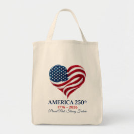 アメリカ建国250周年記念フラグハートトートバッグ トートバッグ