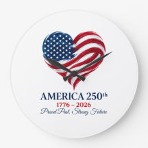 アメリカ建国250周年記念フラグハート時計