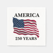 アメリカ建国250周年記念フラグ スタンダードカクテルナプキン (正面)