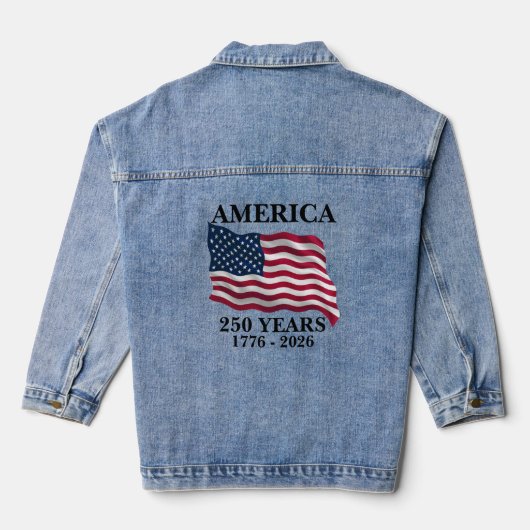 アメリカ建国250周年記念フラグ デニムジャケット (裏面)