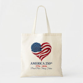 アメリカ建国250周年記念フラッグハートトート トートバッグ