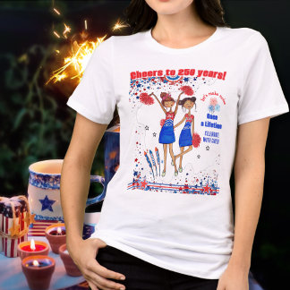 アメリカ建国250周年記念ホワイトTシャツ トライブレンドTシャツ