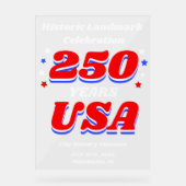 アメリカ建国250周年記念ランドマーク祝賀 アクリルサイン (正面)