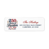 アメリカ建国250周年記念リターンアドレスラベル ラベル (正面)