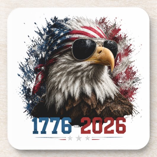 アメリカ建国250周年記念国旗 1776–2026 コースター (正面)