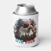 アメリカ建国250周年記念国旗 1776–2026 缶クーラー (缶正面)