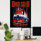アメリカ建国250周年記念塗装 EMD SD-9機関車 ポスター (ホームオフィス)