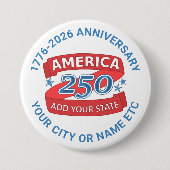 アメリカ建国250周年記念州追加クール記念グッズ 缶バッジ (正面)