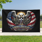 アメリカ建国250周年記念愛国ハクトウワシと軍隊へのオマージュ 横断幕 (外側)