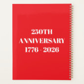 アメリカ建国250周年記念愛国プランナー プランナー手帳 (裏面)