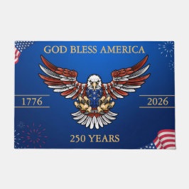 アメリカ建国250周年記念愛国ワシデザイン ドアマット