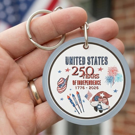 アメリカ建国250周年記念愛国小人 キーホルダー