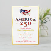 アメリカ建国250周年記念愛国赤色マップ 箔シーズンカード (立ち正面)