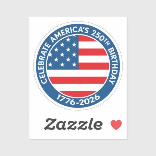 アメリカ建国250周年記念旗 1776-2026 アメリカ 250 シール (シート)