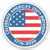 アメリカ建国250周年記念旗 1776-2026 アメリカ 250 シール (正面)
