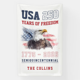 アメリカ建国250周年記念日 独立記念日パーティー 横断幕