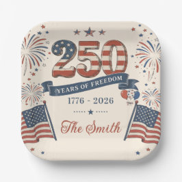 アメリカ建国250周年記念紙皿 ペーパープレート