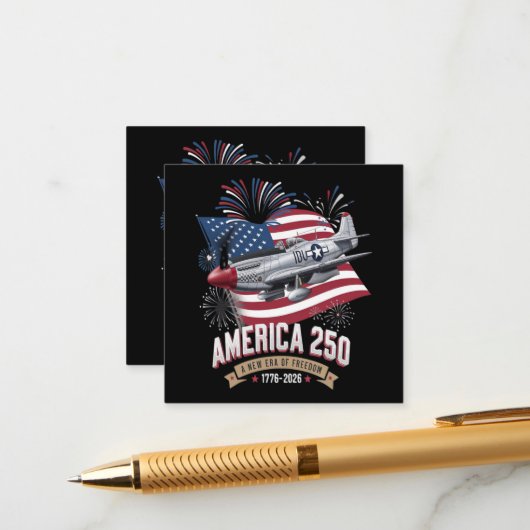 アメリカ建国250周年記念飛行機 エンクロージャーカード (正面/裏面インサイチュ)