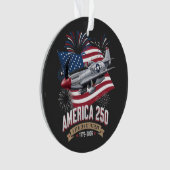 アメリカ建国250周年記念飛行機 オーナメント (正面)
