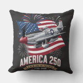 アメリカ建国250周年記念飛行機 クッション (正面)