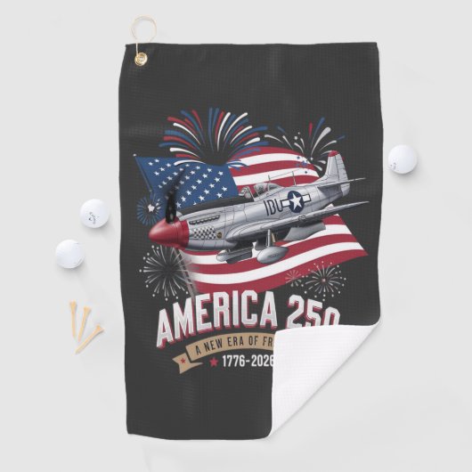 アメリカ建国250周年記念飛行機 ゴルフタオル (インサイチュ)