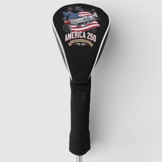 アメリカ建国250周年記念飛行機 ゴルフヘッドカバー (正面)
